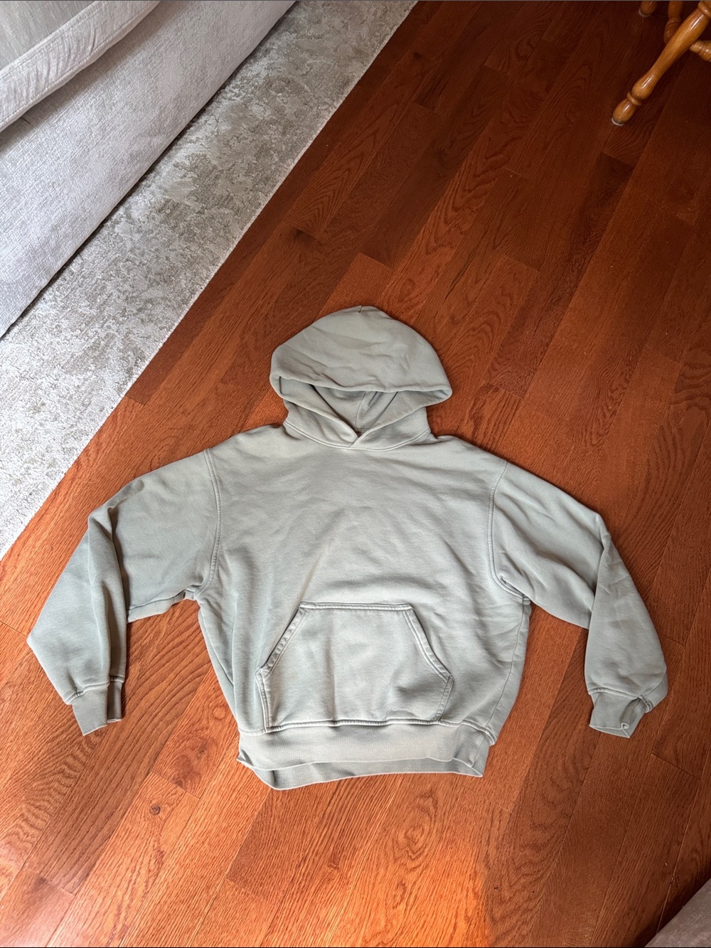 TNA Cozy AF Fleece Sage Green Crewneck Hoodie
